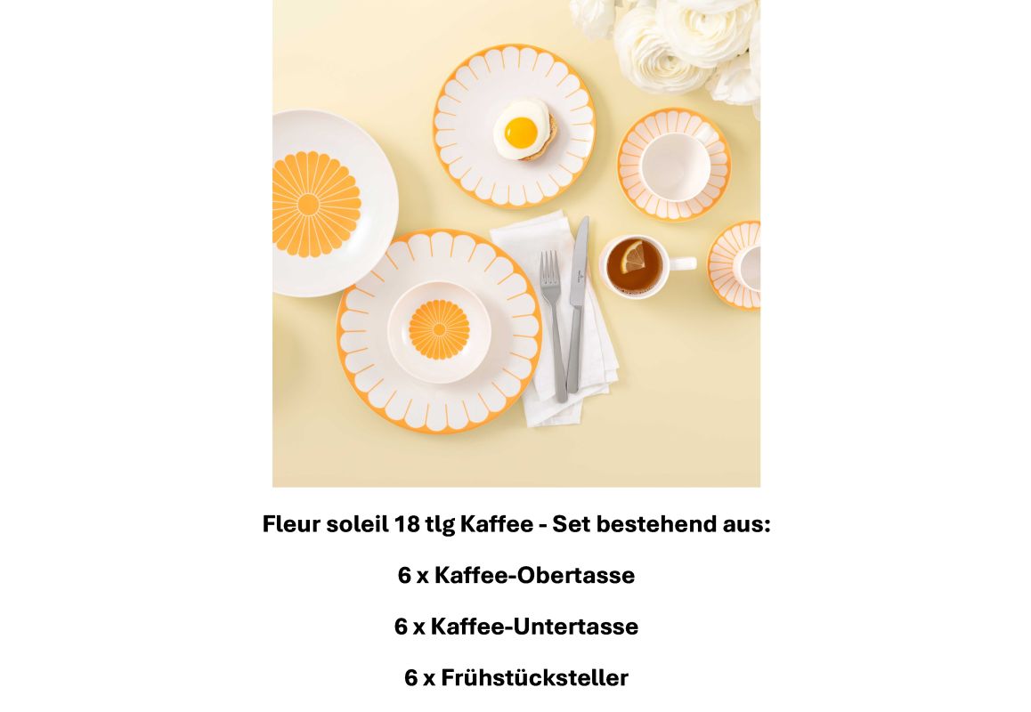 1045521006 Fleur soleil, Kaffee-Set 6 Pers.