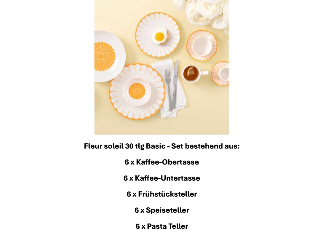 1045521002 Fleur soleil, Basic-Set, 6 Personen