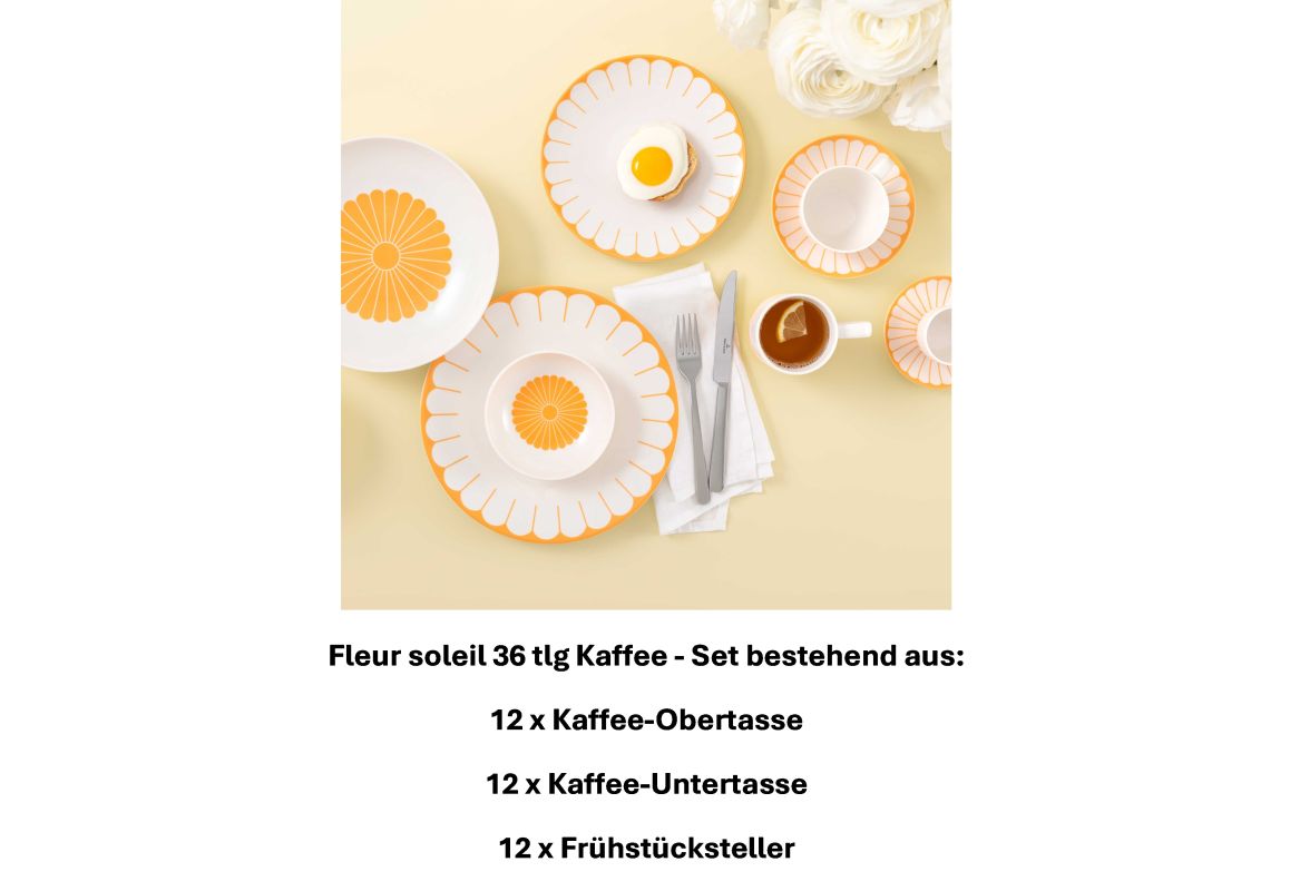 1045521005 Fleur soleil, Kaffee-Set 12 Pers.