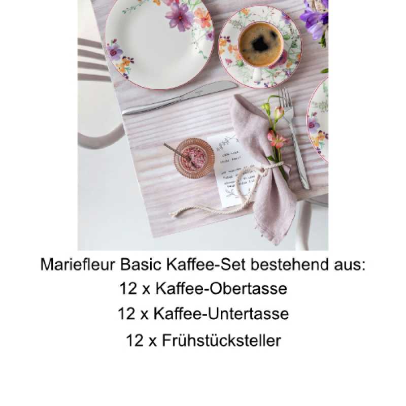Villeroy & Boch, Mariefleur Basic, Kaffee-Set 12 Pers.