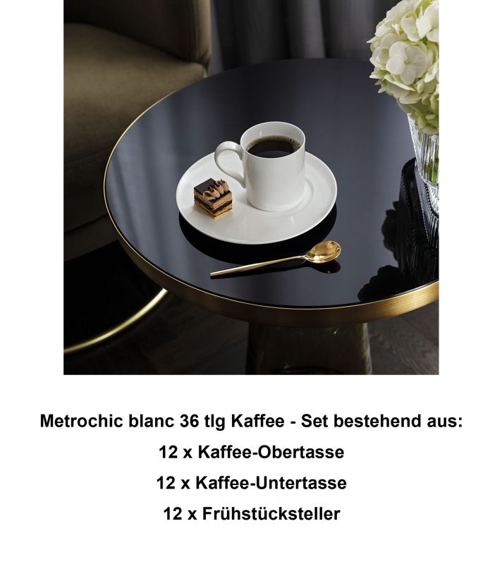 1046541005 Metrochic blanc, Kaffee-Set, 12 Personen
