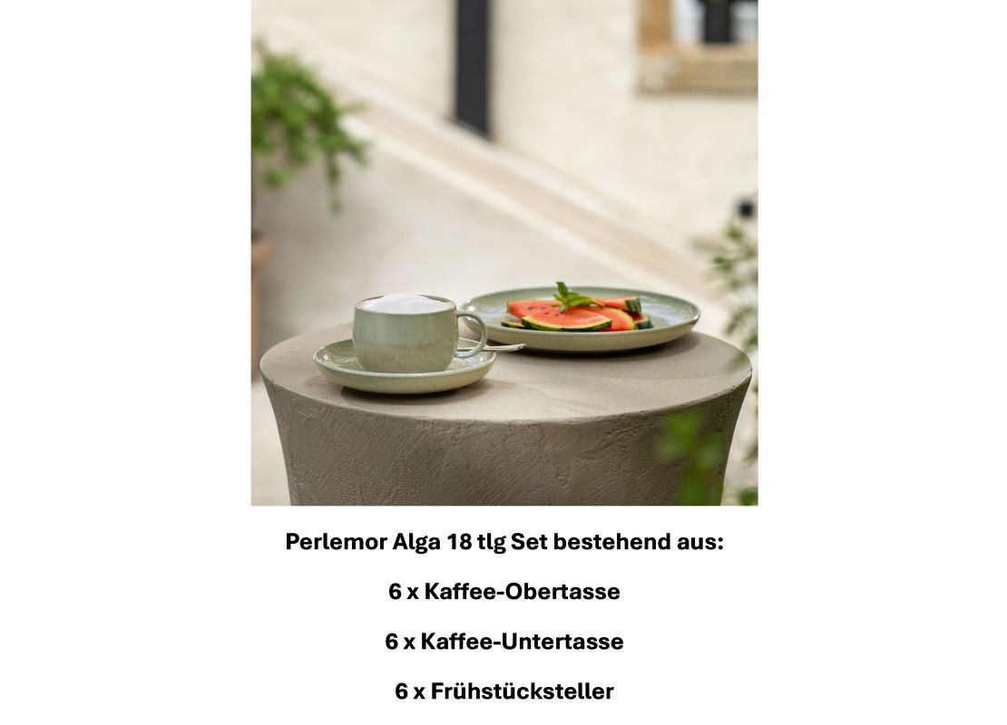 Villeroy & Boch, Perlemor Alga, Kaffee-Set 6 Pers.