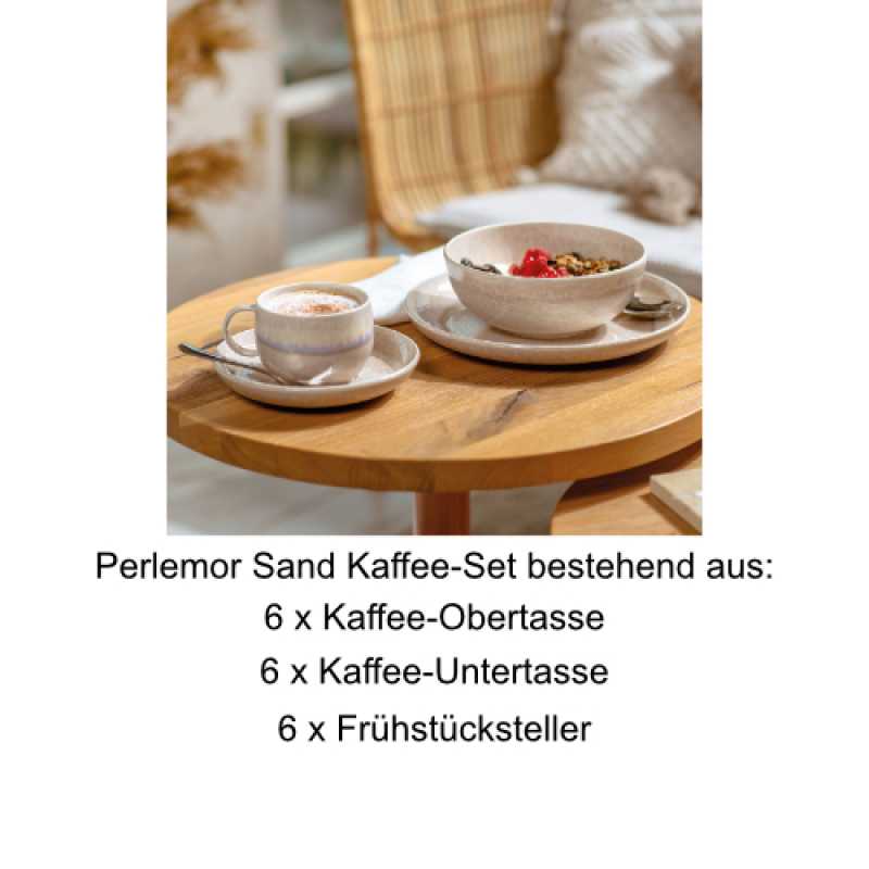 Villeroy & Boch, Perlemor Sand, Kaffee-Set 6 Pers.