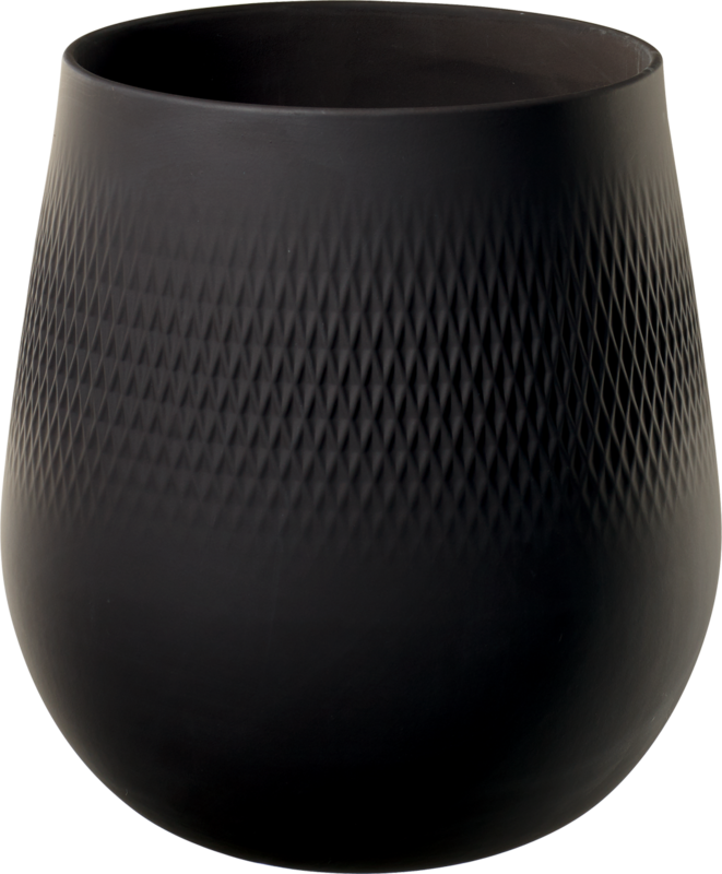 Villeroy & Boch, Collier noir, Vase Carré large, 22.5 cm