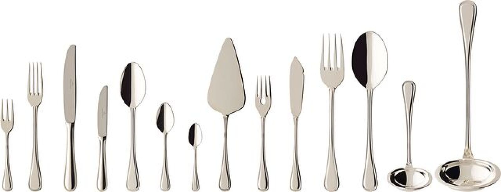 1259219115, Villeroy & Boch, Neufaden Merlemont 120g silverplated, cutlery set, 113 pcs. lunch