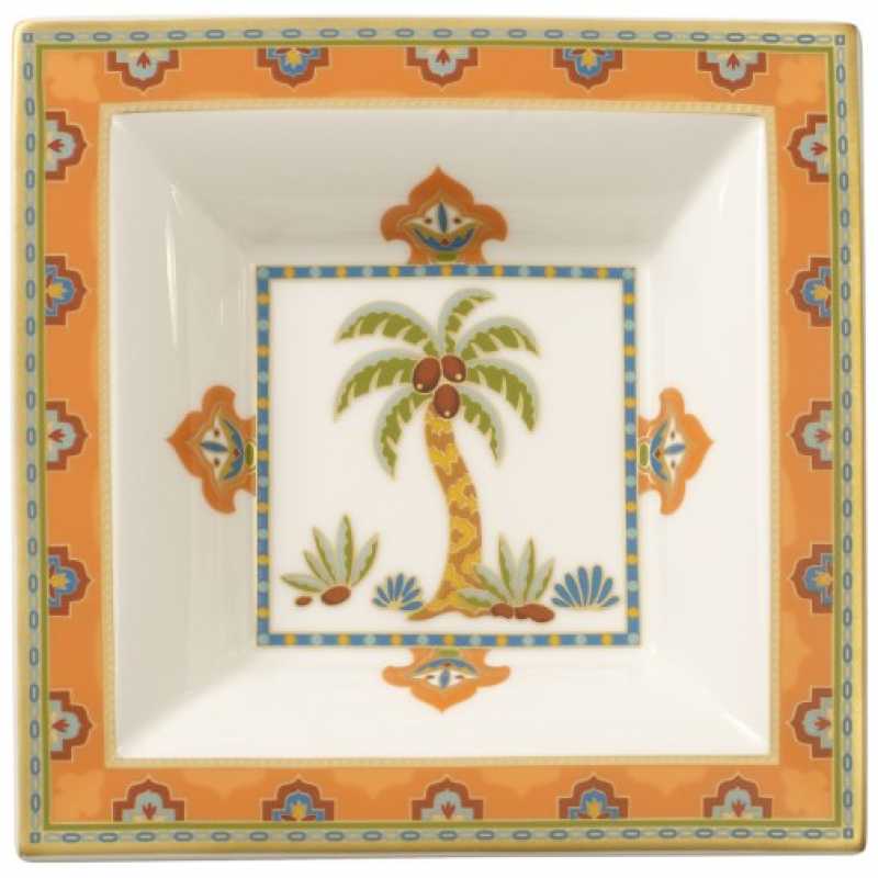 Villeroy & Boch, Samarkand Mandarin, Schale Quadrat, 14x14 cm