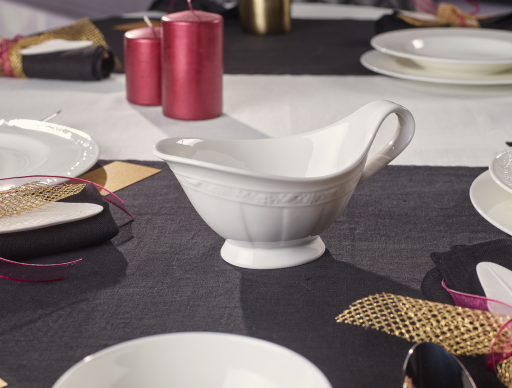 1043893407 Villeroy & Boch, White Pearl, Gravy boat top, 0,40l