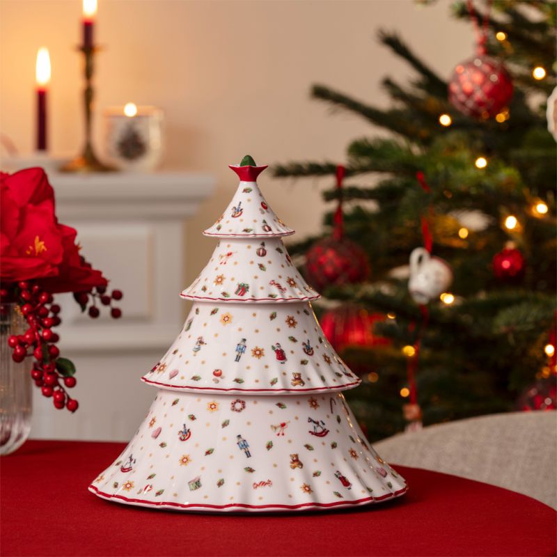 Villeroy & Boch Toy's Delight Christmas Tree Tin – detailed view of the decorative Christmas tin