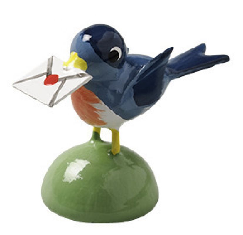 Bird with letter