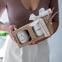 1016218409 Statement mug with handle Cat 2pcs