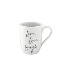 Villeroy & Boch, Statement Mug with Handle - Live Love Laugh