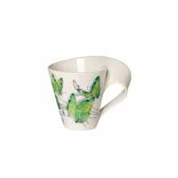 Villeroy & Boch, New Wave Caffè Deep green Hairstreak, Becher mit Henkel, 0,30l