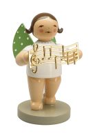 Wendt & Kühn, Composer, Angel with Music Line, Gold-Plated