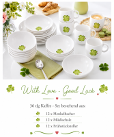 1016898015 With Love, Good Luck, Kaffee-Set 6 Pers.