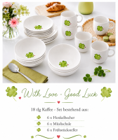 1016898016 With Love, Good Luck, Kaffee-Set 6 Pers.