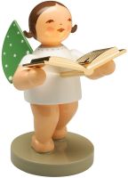 Wendt & Kühn, 650/123 Vorleser Engel mit Buch, vergoldet