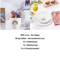 1016898035 With Love, Be Happy, Kaffee-Set 12 Pers.