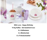 1016898026 With Love, Happy Birthday, Kaffee-Set 6 Pers.
