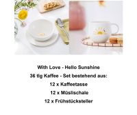 1016898055 With Love, Hello Sunshine, Kaffee-Set 12 Pers.