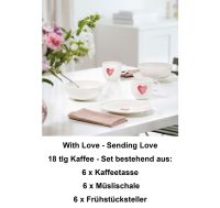 1016898006 With Love, Sending Love, Kaffee-Set 6 Pers.